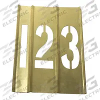 APPROVED VENDOR Stencil Set: 0 to 9/Dash (-)/Period (.), 3 in Character Ht, Brass, Interlocking (MPN 20Y513). Key specifications — Includes: Ender; Characters Included: Dash (-); Brand: APPROVED VENDOR; Included Characters: Period (.).