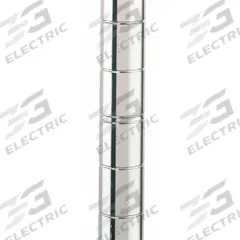 METRO Wire Shelf Post: 87 in x 1 in, Stainless Steel, Split Sleeve, Corrosion-Resistant, Silver (MPN 86PS -2 9995Z-8). Key specifications — Brand: METRO; Resistance Properties: Corrosion-Resistant; Recommended Environments: Wet; Leveling Feet Included: Yes; Color: Silver; Finish: Stainless Steel; Material: Stainless Steel.