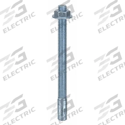 MKT FASTENING Wedge Anchor: 5 in Overall Lg, 3/8 in Dia, 3/8"-16 Thread Size, 4 in Thread Lg - Steel Wedge Anchors