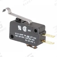 HONEYWELL Miniature Snap Action Switch: Lever Actuator, 1NO/1NC, Quick Connect (MPN V7-6C17D8-263). Key specifications — AC Contact Rating: 15 A @ 277 V; Electrical Connection: Quick Connect; Series: V7; Brand: HONEYWELL.