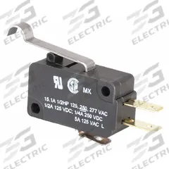 HONEYWELL Miniature Snap Action Switch: Lever Actuator, 1NO/1NC, Quick Connect (MPN V7-6C17D8-263). Key specifications — AC Contact Rating: 15 A @ 277 V; Electrical Connection: Quick Connect; Series: V7; Brand: HONEYWELL.