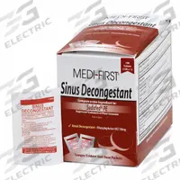 MEDI-FIRST Sinus and Allergy Reliever: Phenylephrine HCl, 100 Individual Doses, Unflavored, 100 PK (MPN 80933). Key specifications — Format: Tablet; Strength: Regular Strength; Manufacturer Part Number: 80933; Brand: MEDI-FIRST; Purpose: Nasal Decongestant; Unit Dose: 10 mg; Active Ingredient: Phenylephrine HCl; Dose Package Type: Packets.