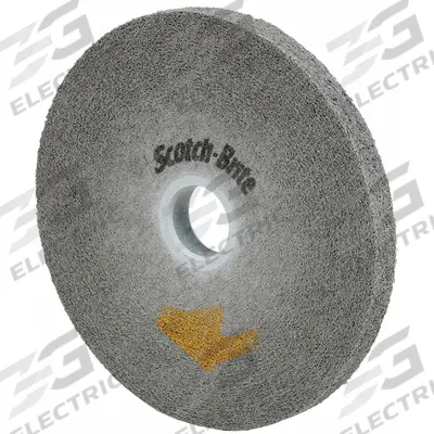 SCOTCH-BRITE Convolute Wheel: 6 in Dia x 3/8 in W, 1 in Arbor, Silicon Carbide, Fine - Deburring Wheels for Stainless Steel & Nickel Alloys