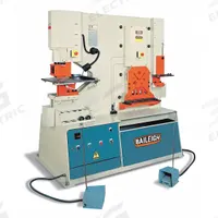 BAILEIGH INDUSTRIAL Ironworker: 230V AC /Three-Phase, 3 Stations, 123 Tonf Hydraulic Force, SW-95. Key specifications — attr66091: 16 in x 0.75 in; attr69797: Angle Shear; attr67058: 1-1/16 in x 3/32 in; attr66096: 4.1 in x 4.1 in x 0.5 in; attr66073: SW-95; attr66076: BAILEIGH INDUSTRIAL.
