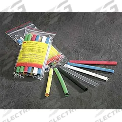 3M Heat Shrink Tubing: 1 in I.D. Before Shrinking, 0.5 in I.D. After Shrinking, 4 ft Lg, Blue, 24 PK (MPN FP-301-1-Blue-4'-Bulk). Key specifications — Color: Blue; Brand: 3M.