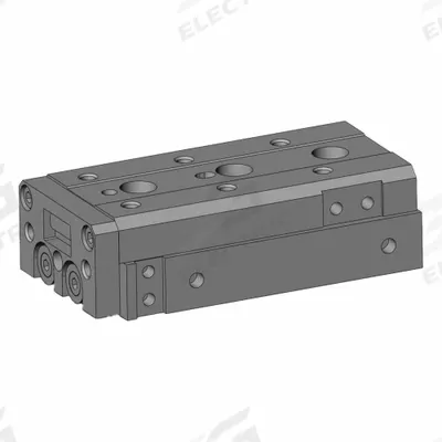 SMC Air Slide Table: 30 mm Stroke Lg, 6 mm Bore Dia, Mfr Part # MXS6L-30, MXSL Series - Pneumatic Slide Tables