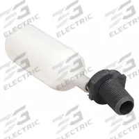 KERICK Float Valve Assembly: For Water Media, Angle Valve Body, Cylindrical, Bulkhead, PVC, MNPT, M (MPN MA3P2). Key specifications — Mounting: Bulkhead; Arm Adjustability: Adjustable; Connection Gender - Side 1: Male; Brand: KERICK; Connection Type - Side 1: NPT; Flow Rate: 1.3 gpm @ 40 psi; For Media: Water; Seal Material: Santoprene Rubber.