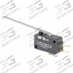 HONEYWELL Miniature Snap Action Switch: Lever Actuator, 1NO/1NC, Quick Connect (MPN V7-6B19D8-057). Key specifications — AC Contact Rating: 11 A @ 250 V; Electrical Connection: Quick Connect; Series: V7; Brand: HONEYWELL.