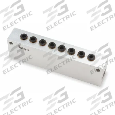 LEGRIS Pipe Manifold Fitting: Inline, NPT x NPT, Aluminum, 1/4 in NPT, 1/4 in NPT - Air & Fluid Block Manifolds
