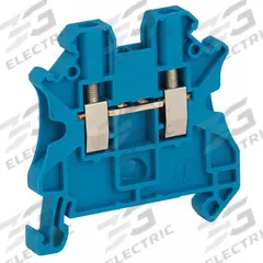 SCHNEIDER Terminal Block: DIN Rail Mounting Type, Screw Clamp Wire Termination, 2 Wire Terminals (MPN NSYTRV22BL). Key specifications — Brand: SCHNEIDER; For Minimum Wire Size: 26 AWG.