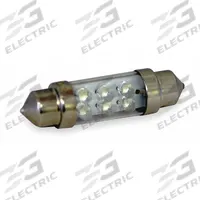 APPROVED VENDOR Compact LED Bulb: LED, Festoon, T3-1/4, 12V DC, 0.24 W Watt, White (MPN L10X39-W). Key specifications — Voltage: 12V DC; Brand: APPROVED VENDOR; Bulb Shape: T3-1/4; Light Color: White.
