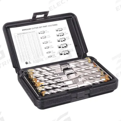 APPROVED VENDOR Annular Cutter Set: 2 in Max Cutting Dp, Pilot Pin Included - Annular Cutter Sets