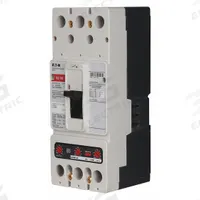 EATON Molded Case Circuit Breaker: 250 A Amps, 100kA at 240V AC, Fixed, ABC, Line/Load Lug, Std, HJD (MPN HJD3250). Key specifications — attr217792: HJD; attr196056: 100kA at 240V AC; attr196057: Fixed; attr196058: ABC; attr196059: Line/Load Lug; attr196061: 250A/J.