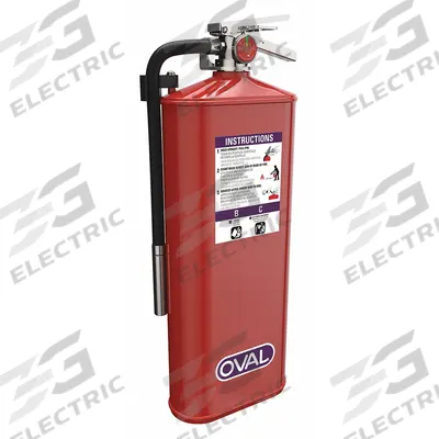 OVAL Fire Extinguisher: 10 lb Extinguisher Capacity, 80B:C - Class BC Fire Extinguishers