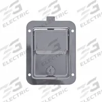 BUYERS PRODUCTS Vehicle Storage Latch: Paddle Latch, Truck Boxes, 5 1/2 in Overall Ht, Silver, Keys (MPN L3885). Key specifications — Type: Paddle Latch; Compatible with Manufacturer Model No.: 1701814; Compatible with Product Type: Truck Boxes; Includes: Keys; Material: Stainless Steel; Color: Silver; Brand: BUYERS PRODUCTS.