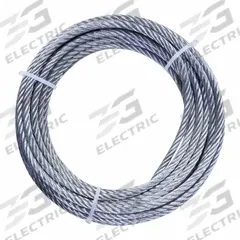 APPROVED VENDOR Wire Rope: Galvanized Steel, 7 x 19, 1,400 lb Working Load Limit, 50 ft Overall Lg (MPN 33RH42). Key specifications — End Type: Plain; Brand: APPROVED VENDOR.