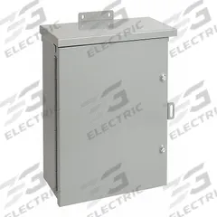 HOFFMAN Enclosure: Steel, 24 in x 24 in x 10 in, 3R, Solid Cover, Hinged, Galvanized (MPN A24R2410HCR). Key specifications — Brand: HOFFMAN; Closure Method: Screws; Knockouts: Not Included.