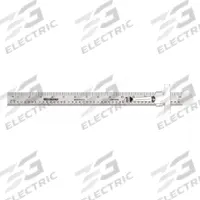 WESTWARD Pocket Rule: 4KU97, 6 in / 152.4 mm, 0.02 in Thick, 1/64 in/1 mm, Chrome, Black, Flex, E/M. Key specifications — attr939978: 1 mm; attr944136: Clip; attr934745: WESTWARD; attr944508: Horizontal; attr944509: Chrome; attr939993: Decimal; attr986193: Etched.
