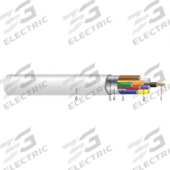 SOUTHWIRE Multi-Conductor Security Cable: 1,000 ft Cable Lg, 7 Strands, 18 AWG, Plenum, Comm Cable (MPN P40032-1A). Key specifications — Application: Broadcast Systems; Fire Rating: Plenum; Insulation Material: PVC; Jacket Material: PVC; Manufacturer Part Number: P40032-1A; Product Type: Communication Cable; Shielding Material: Aluminum Foil; Brand: SOUTHWIRE.