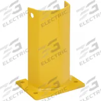 STEEL KING Pallet Rack Guard: Bolt-On, Floor/Upright, 8 in x 6 in x 12 in, Steel, Yellow (MPN FPS3-4D012YW). Key specifications — Brand: STEEL KING; Mounting Location: Floor; Upright; Includes: (4) 1/2 in x 3-3/4 in Mounting Anchors; Color: Yellow; Material: Steel.