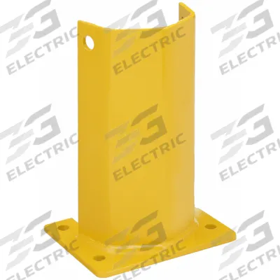 STEEL KING Pallet Rack Guard: Bolt-On, Floor/Upright, 8 in x 6 in x 12 in, Steel - Floor-Mount Steel Pallet Rack Post Protectors