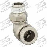 SMC Push-Fit Elbow Fitting: 5/16 in OD x 1/8 in OD Size, Push-to-Connect x MNPT, Stainless Steel (MPN KQG2L09-N01S). Key specifications — Brand: SMC; Thread Size A: 1/8".