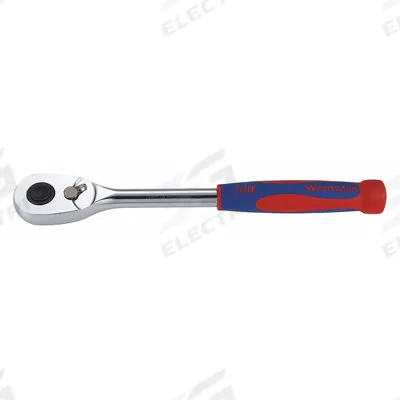 WESTWARD Hand Ratchet: Pear, Reversible, 11 1/2 in Overall Lg, Chrome - Standard-Head Ratchets