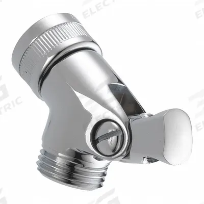 Delta Pin Mount Swivel Connector: Metal, Chrome Finish, 1/2 in Connection Size - Flexible Hose Adapters for Handheld Showerheads