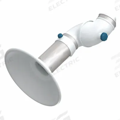 INSTOCK Fume Hood: 11 in Overall Dia, Aluminum - Exhaust Snorkels & Arms