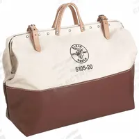 KLEIN TOOLS Tool Bag: 24 in W x 6 in D x 15 in H, Brown, Canvas, 1 Pockets, 1 Inside Pockets, Canvas (MPN 5105-24). Key specifications — Color: Brown; Brand: KLEIN TOOLS; Material: Canvas.