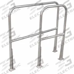 COTTERMAN Safety Railing,7ft.: Toe Board Not Included, 4 in x 3 in, Bolt-On Rail Mounting, Round (MPN AR7 C50 P6). Key specifications — Product Type: Handrail Section; Brand: COTTERMAN; Color: Natural; Handrail Shape: Round; Material: Aluminum; Number of Rail Levels: 2; Rail Mounting Style: Bolt-On.