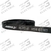 RHINO Protective Hose Sleeve: Polyester Blend, 29/32 in Dia, 300 ft Lg, Black (MPN RS-91HT). Key specifications — Brand: RHINO; Color: Black; Material: Polyester Blend.