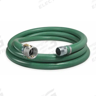 CONTINENTAL Water Suction and Discharge Hose: 2 in Hose Inside Dia., 79 psi, Green - PVC Water Suction & Discharge Hose Assemblies with Rigid PVC Helix Reinforcement