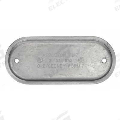APPLETON ELECTRIC Covers for Conduit Access Fitting: Steel, FM7, 2 in Trade Size - Covers for Conduit Access Fittings