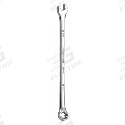 WESTWARD Combination Wrench: Alloy Steel, Chrome, 6 mm Head Size, 5 in Overall Lg - Metric 12-Point Combination Wrenches