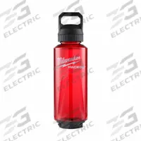 MILWAUKEE Bottle: 48 oz Capacity, Red, Plastic, BPA-Free, 13 1/4 in Overall Ht, 3 7/8 in Overall Dia (MPN 48-22-8373R). Key specifications — Brand: MILWAUKEE.