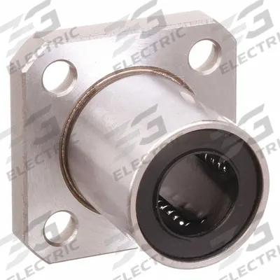 NB Linear Square Flange Mount Bearing: Single, SWK, 3/8 in ID - Square-Flanged Linear Ball Bearings
