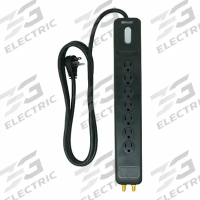 WOODS Surge Protector: 7 Outlets, 4 ft Cord Lg, 1,780 J Rated Energy, 15 A Current - General Purpose Surge Protectors