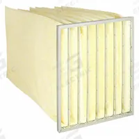 GRAINGER Pocket Air Filter: 24 in x 24 in x 36 in, MERV 14, Yellow, Fiberglass, 8 Pockets (MPN 54FF15). Key specifications — Display Sell UOM: EA; Brand: GRAINGER; Media Material: Fiberglass; Performance Rating: MERV 14.