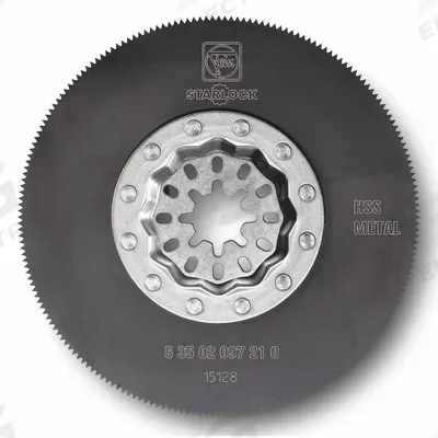 FEIN Oscillating Tool Blade: 3 3/8 in Blade Wd, 3 3/8 in Overall Lg, Long Cutting - Starlock Mounted Blades