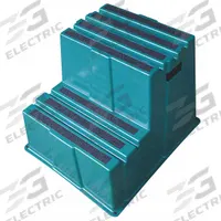 APPROVED VENDOR Step Stool: 2 Steps, 1.6 ft Overall Ht, 500 lb Load Cap, Plastic, 1.6 ft Standing Ht (MPN 44ZJ61). Key specifications — Brand: APPROVED VENDOR; Color: Green; Includes: Replacement Foot Pads.
