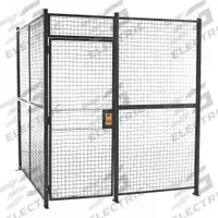 WIRECRAFTERS Woven Partition Cage: 8 ft W x 10 ft D 10 ft H, Gray, 3 Sides, Enamel (MPN 810103). Key specifications — attr1283235: Yes; attr1283272: WIRECRAFTERS; attr1283267: Woven; attr1283268: Complete Wire Security Cages; attr1283246: Keyed Different Cylinder; attr1283240: In; attr1283243: Yes; attr1283245: Hinged.