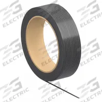 APPROVED VENDOR Plastic Strapping: 5/8 in Strapping Wd, 0.035 in Thick, 1,300 lb Break Strength, 1 (MPN 33RZ13). Key specifications — Color: Black; Brand: APPROVED VENDOR; AAR Approved: No; Strapping Finish: Smooth Waxed.