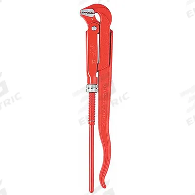 KNIPEX Pipe Wrench: Alloy Steel, 4 3/8 in Jaw Capacity, Serrated, 25 in Overall Lg - Swedish Pipe Wrenches