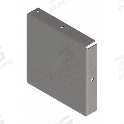 HOFFMAN Wireway Closure Plate: 4 in Wd, 4 in Ht, 16 ga Gauge, 1, Without Knockouts - End Caps for Indoor Wireways