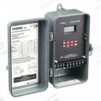 TORK Electronic Timer: 365 day, Astronomic, 120/208-240/277V AC, SPDT - Digital Timer Switches