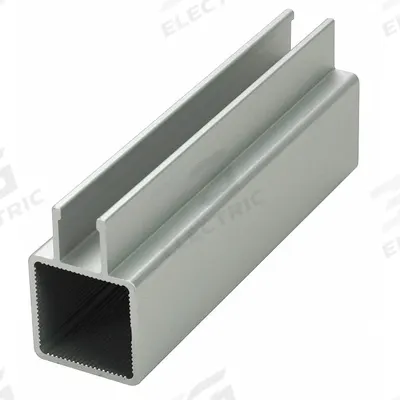 80/20 Double-Flanged Square Tube Profile: 1 in x 1 in, 6 ft Lg, 1 Open Slots - Double-Flanged Square Profile