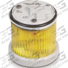 EDWARDS SIGNALING Tower Light Module: Flashing/Steady, 24V AC/24V DC, Yellow, 48 mm Overall Dia (MPN 248LEDMY24AD). Key specifications — Brand: EDWARDS SIGNALING; Compatible with Series: 200 Class; Lens Color: Yellow; Operating Voltage: 24V DC; Manufacturer Part Number: 248LEDMY24AD.