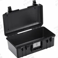 PELICAN Protective Case: 9 1/2 in x 18 3/4 in x 7 3/4 in Inside, No Foam, Black, Stationary, 5 lb Wt (MPN 1506AIRNF). Key specifications — Closure Type: Press and Pull Latches; Brand: PELICAN; Carry-On Size: Yes.