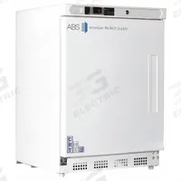 Controlled Room Temperature Cabinet: 115 V, 20°C to 25°C, 23 3/4 in Overall Wd, 24 1/2 in Overall Dp (MPN CRT-ABT-HC-UCBI-0404-LH). Key specifications — Brand: AMERICAN BIOTECH SUPPLY; Voltage: 115 V; Includes: (3) Shelves; Door Hinge: Left Hinge.